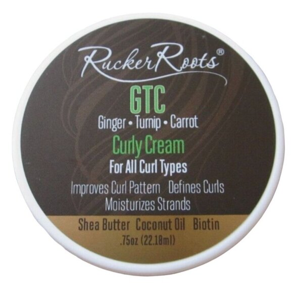 Rucker Roots GTC Curly Hair Cream Ginger Turnip Carrot All Curl Types 0.75oz - Picture 1 of 2